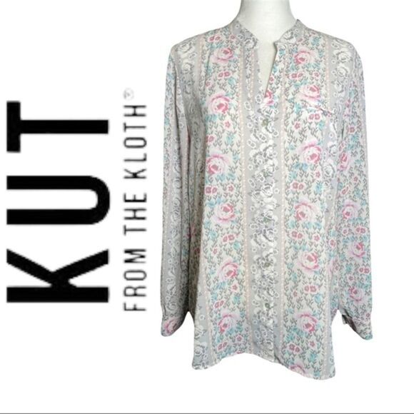 Kut from the Kloth Tops - KUT Button Down Floral Blouse Sz‎ L